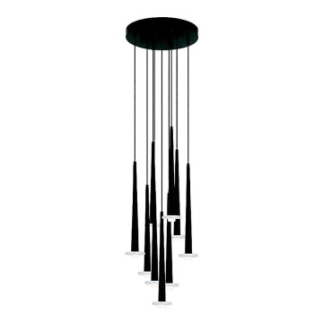 Zambelis 22113 - Candelabro suspenso LED com regulação 9xLED/3W/230V CRI90 preto