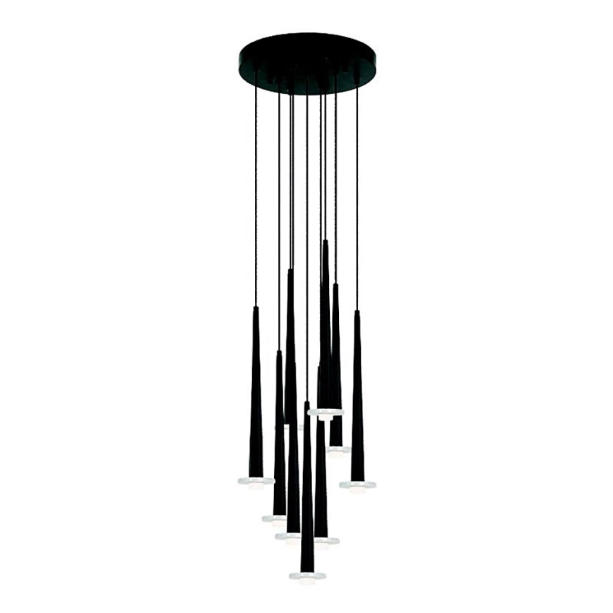 Zambelis 22113 - Candelabro suspenso LED com regulação 9xLED/3W/230V CRI90 preto