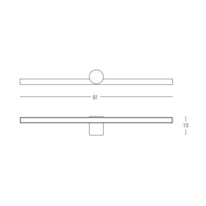 Zambelis 22125 - Iluminação de espelho de casa de banho LED LED/17W/230V 81 cm IP54
