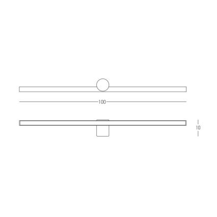 Zambelis 22126 - Iluminação de espelho de casa de banho LED LED/21W/230V 100 cm IP54