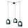 Zambelis 22145 - Candeeiro suspenso 3xG9/5W/230V aranha preto