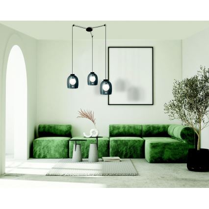 Zambelis 22145 - Candeeiro suspenso 3xG9/5W/230V aranha preto