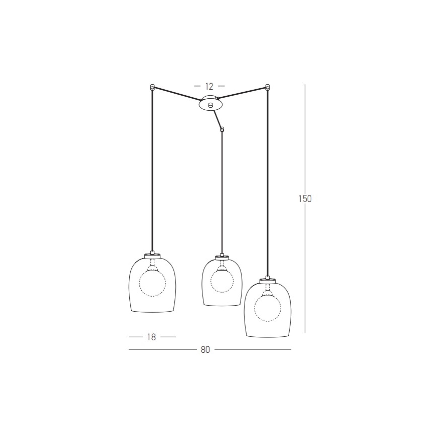 Zambelis 22145 - Candeeiro suspenso 3xG9/5W/230V aranha preto