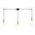 Zambelis 22151 - Candeeiro suspenso 3xE27/40W/230V aranha dourado