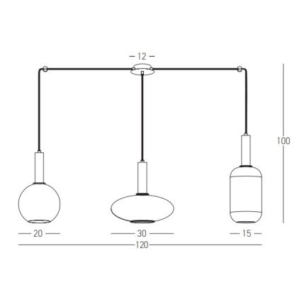 Zambelis 22151 - Candeeiro suspenso 3xE27/40W/230V aranha dourado