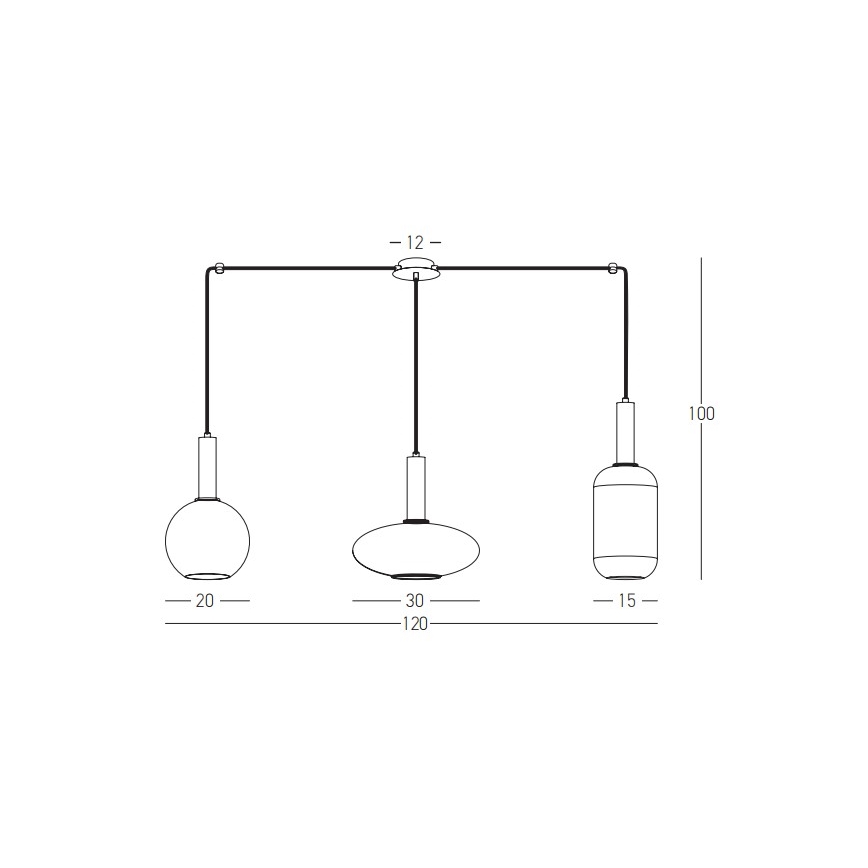 Zambelis 22151 - Candeeiro suspenso 3xE27/40W/230V aranha dourado