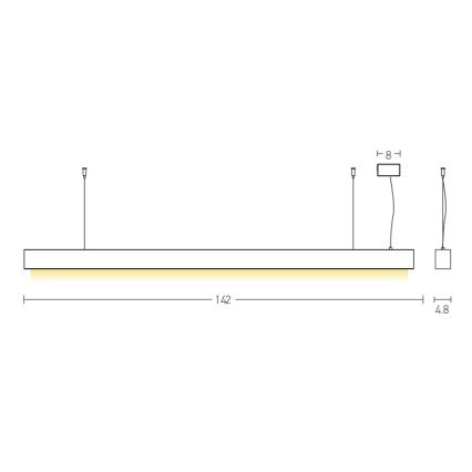 Zambelis 22210 - Candelabro suspenso LED LED/45W/230V