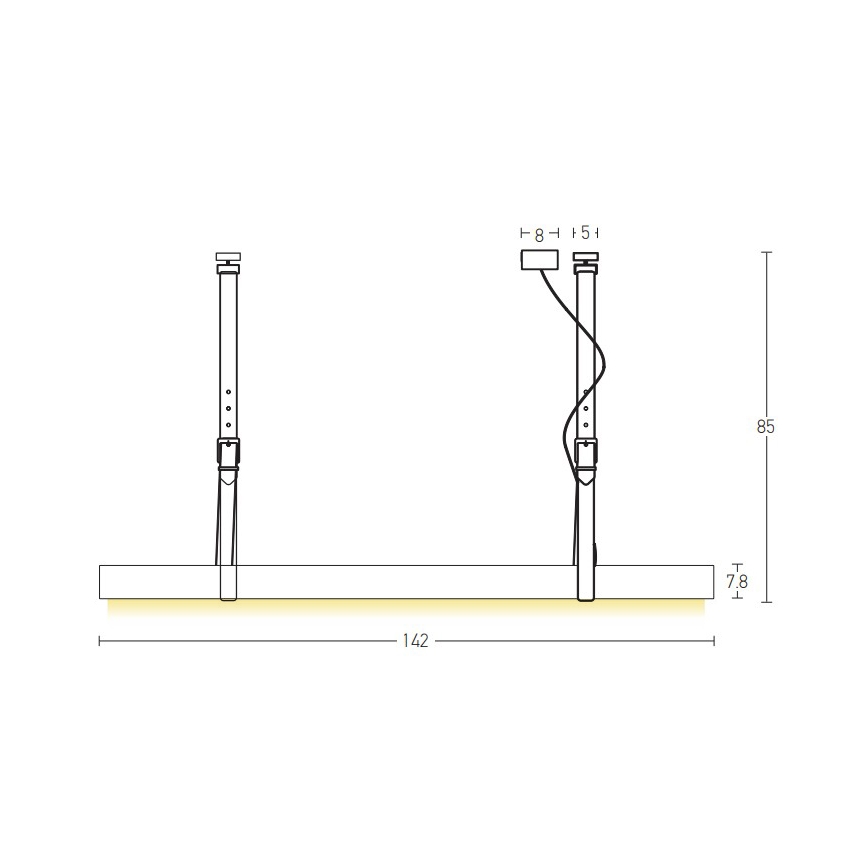 Zambelis 22211 - Candelabro suspenso LED LED/45W/230V