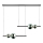 Zambelis 22234 - Candelabro suspenso LED com regulação LED/22W/230V preto
