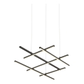 Zambelis 22245 - Candelabro suspenso LED com regulação LED/80W/230V preto