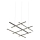 Zambelis 22245 - Candelabro suspenso LED com regulação LED/80W/230V preto