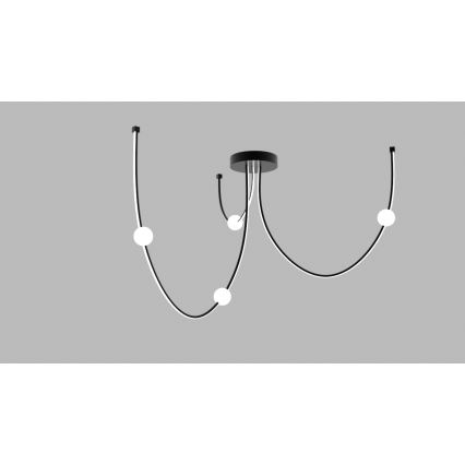 Zambelis 22247 - Candelabro suspenso LED com regulação LED/42W/230V preto