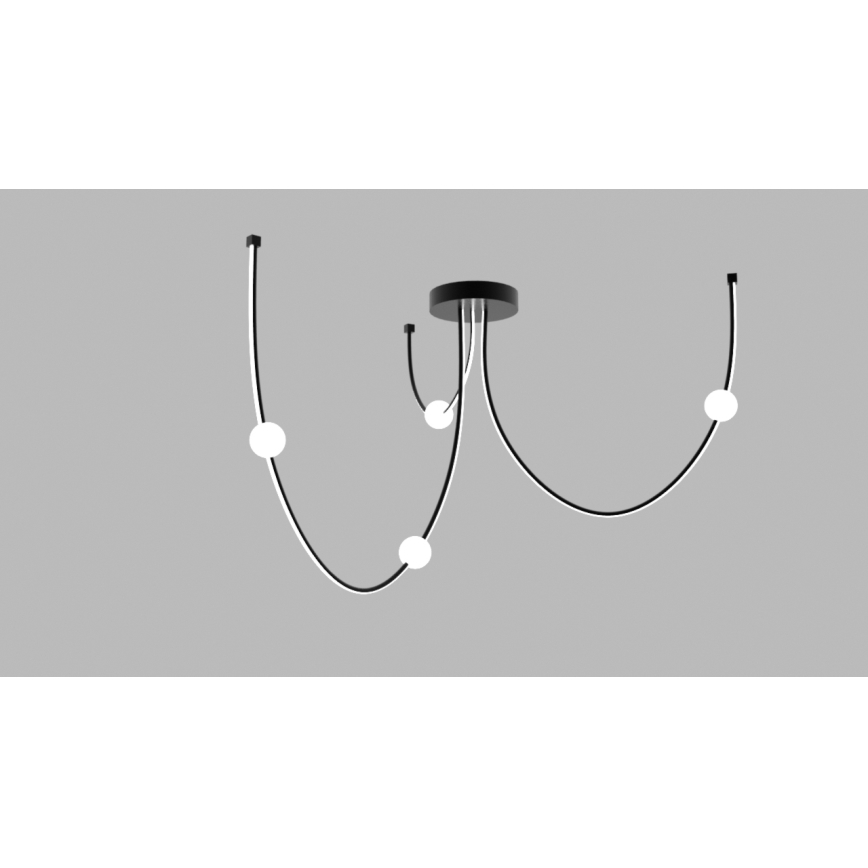 Zambelis 22247 - Candelabro suspenso LED com regulação LED/42W/230V preto