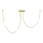 Zambelis 22248 - Candelabro suspenso LED com regulação LED/42W/230V dourada