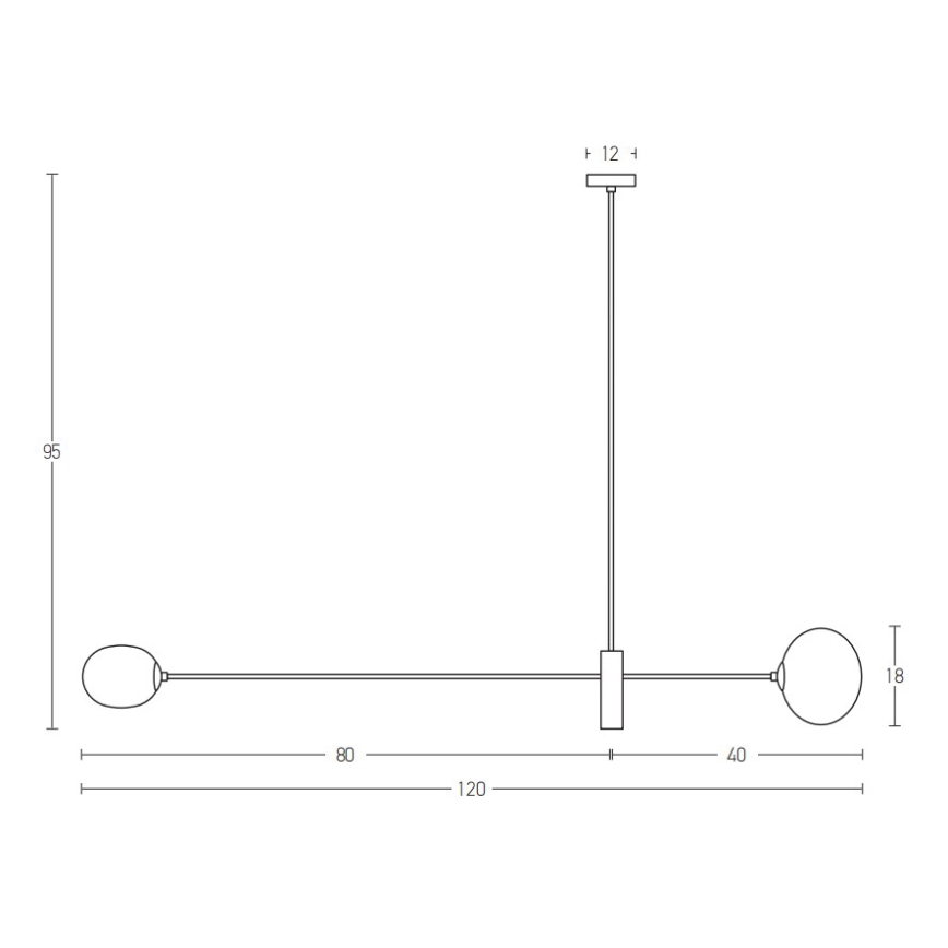 Zambelis 22267 - Candelabro suspenso 2xG9/9W/230V