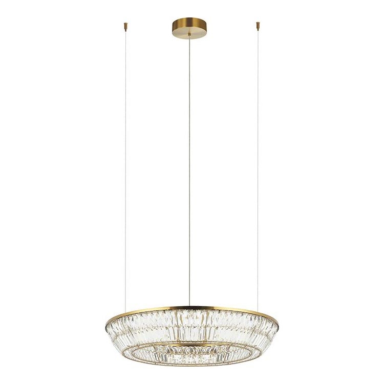 Zambelis 23048 - Candeeiro suspenso de cristal LED regulável LED/55W/230V CRI 90 3000K diâmetro 80 cm latão