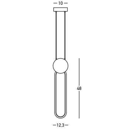 Zambelis 23100 - Candeeiro suspenso LED com regulação LED/13W/230V 3000K dourado