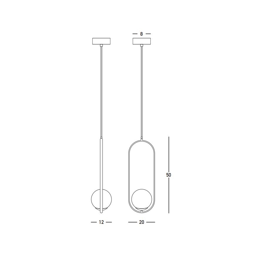 Zambelis 23135 - Candeeiro suspenso 1xG9/7W/230V 12x20 cm dourado