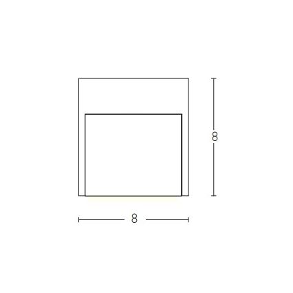 Zambelis E111 - Iluminação de parede exterior LED LED/3W/230V 3000K IP54