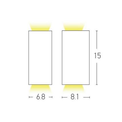 Zambelis E122 - Iluminação de parede exterior 2xGU10/15W/230V IP54 antracite