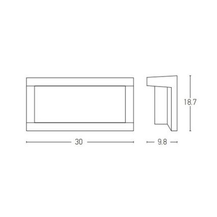 Zambelis E128 - Iluminação de parede exterior 1xE27/18W/230V IP54 antracite