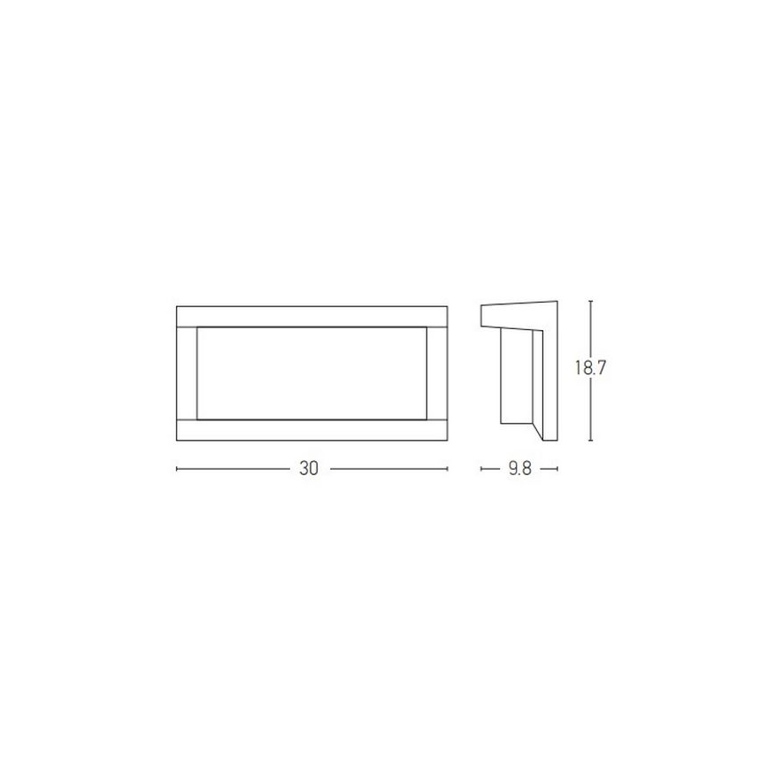 Zambelis E128 - Iluminação de parede exterior 1xE27/18W/230V IP54 antracite