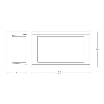Zambelis E149 - Iluminação de parede exterior 1xE27/18W/230V IP54 antracite