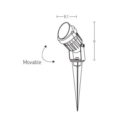 Zambelis E153 - Candeeiro exterior LED LED/5W/230V IP65 antracite
