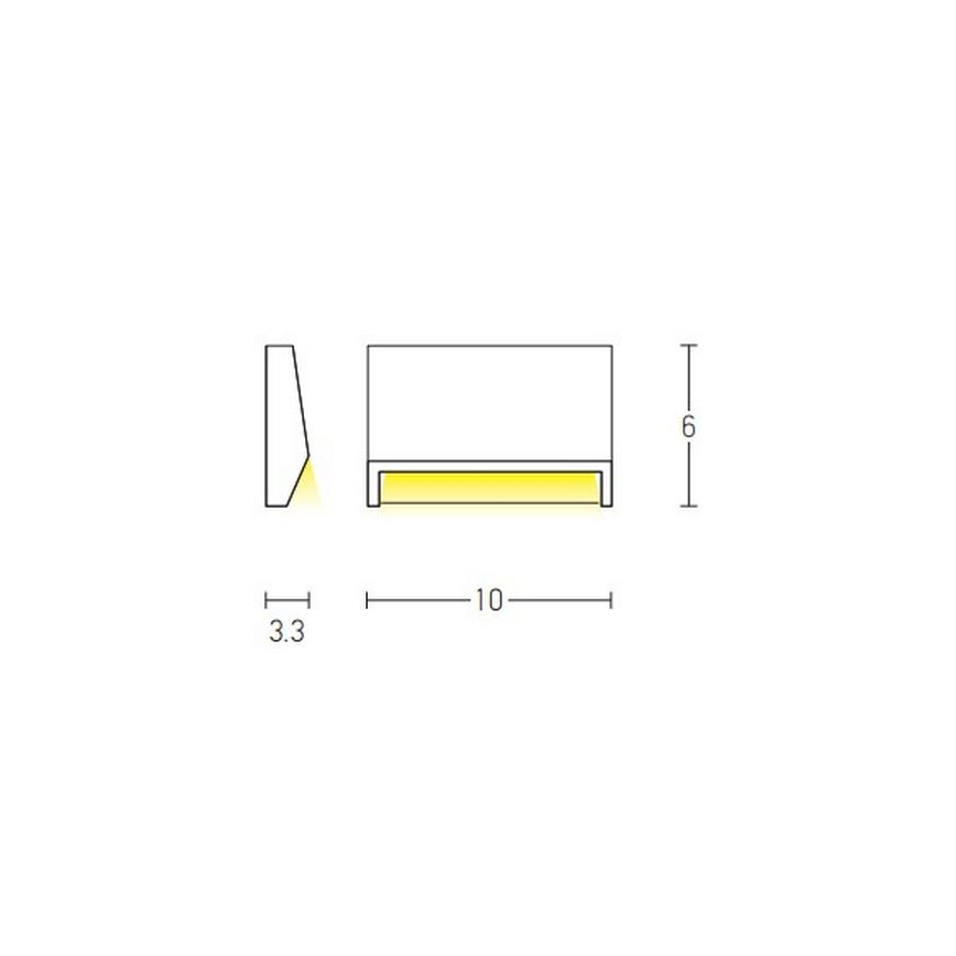 Zambelis E181 - Iluminação para escadas exteriores LED LED/1,5W/230V IP54 antracite