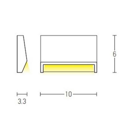 Zambelis E182 - Iluminação para escadas exteriores LED LED/1,5W/230V IP54 branco