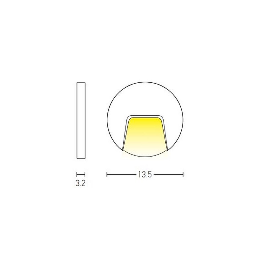 Zambelis E184 - Iluminação para escadas exteriores LED LED/3W/230V IP54 branco