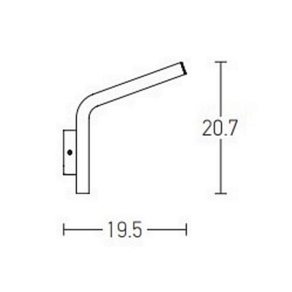 Zambelis E205 - Iluminação de parede exterior LED LED/10W/230V IP54 antracite
