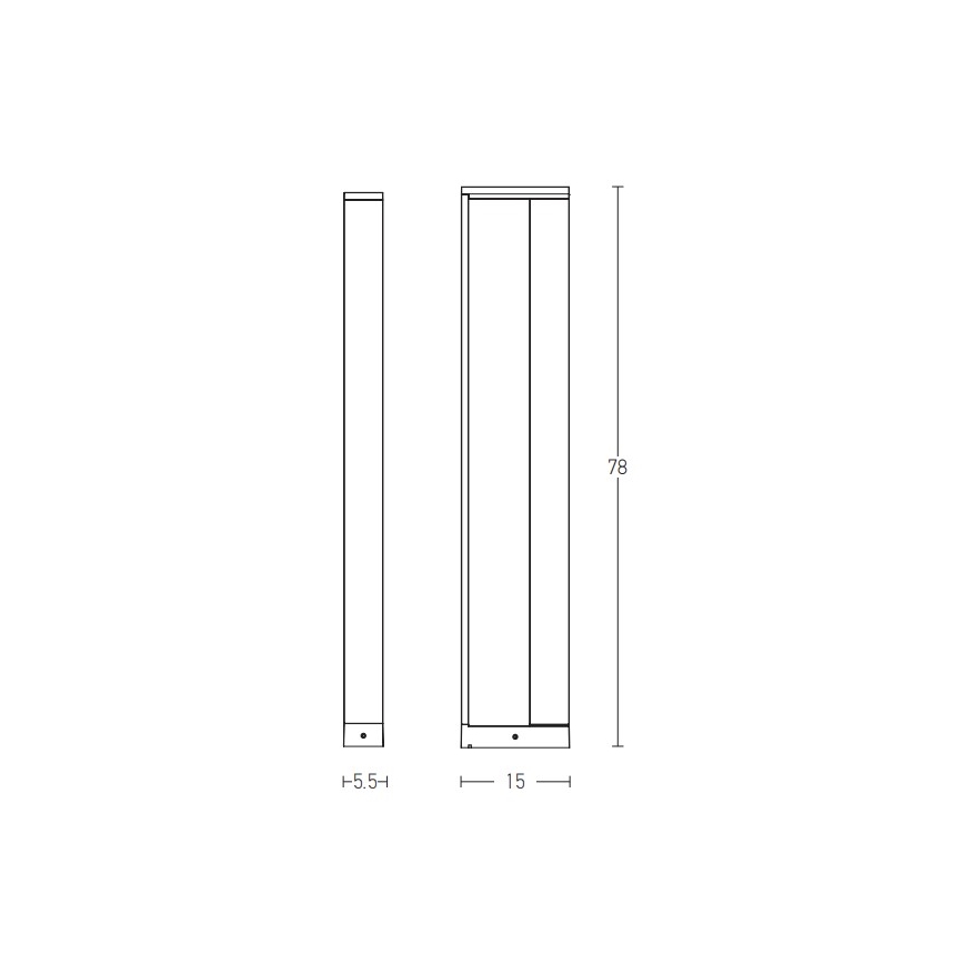 Zambelis E208 - Candeeiro exterior LED LED/10W/230V IP54 antracite