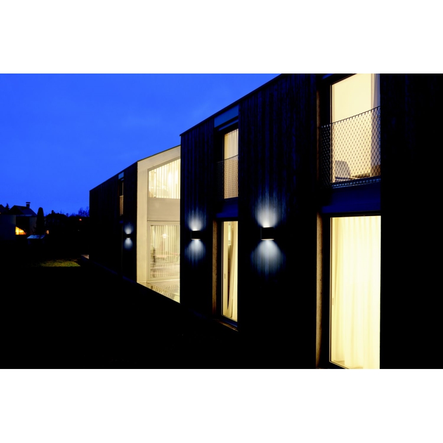 Zambelis E238 - Iluminação de parede exterior LED 2xLED/3W/230V IP65 antracite