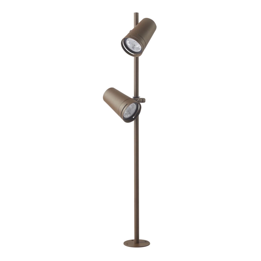 Zambelis E299 - Candeeiro exterior LED 2xLED/6W/230V IP54 CRI93 castanho