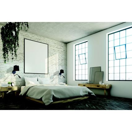 Zambelis H57 - Candeeiro de parede LED LED/3W + 1xE27/40W/230V preto