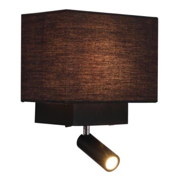 Zambelis H59 - Candeeiro de parede LED LED/3W + 1xE27/40W/230V preto