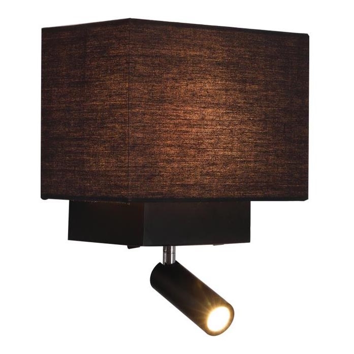 Zambelis H59 - Candeeiro de parede LED LED/3W + 1xE27/40W/230V preto