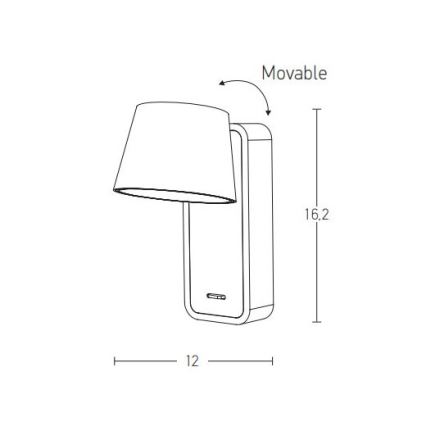 Zambelis H61 - Candeeiro de parede LED LED/7W/230V castanho