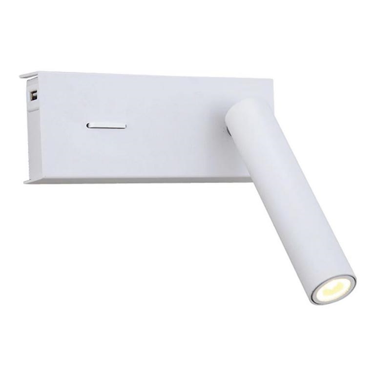 Zambelis H74 - Iluminação de parede LED LED/3W/230V USB branco
