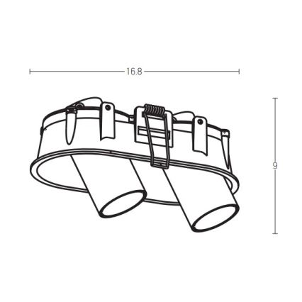 Zambelis Z11207-W - Foco LED embutido 2xLED/7W/230V CRI90 branco