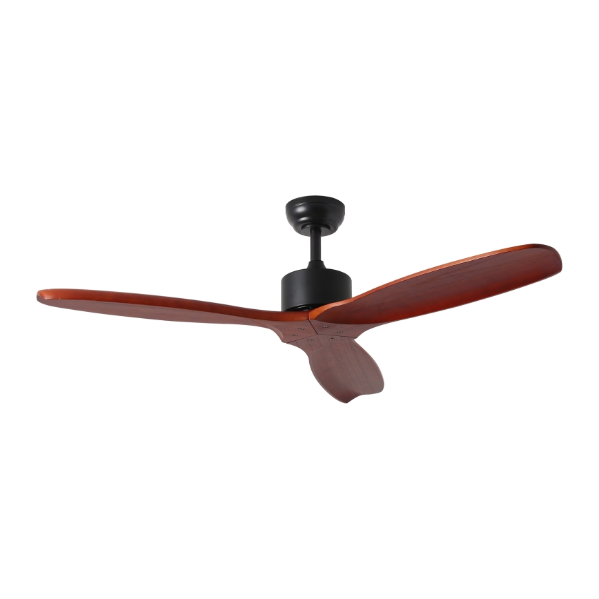 ZEVENTI - Ventilador de teto CUENCA Wi-Fi Tuya preto/carvalho + controlo remoto