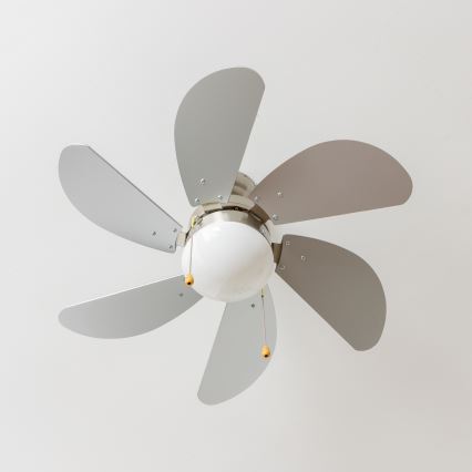 ZEVENTI - Ventilador de teto FAMARA 1xE14/60W/230V cinza
