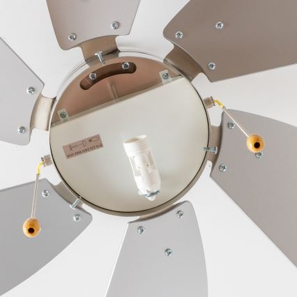 ZEVENTI - Ventilador de teto FAMARA 1xE14/60W/230V cinza