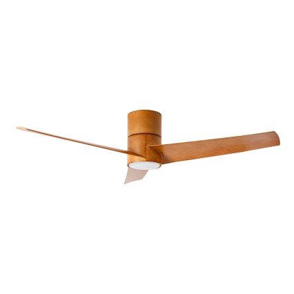 ZEVENTI - Ventilador de teto LED BARROSA LED/18W/230V 3000/4000/6000K Wi-Fi Tuya castanho + comando à distância
