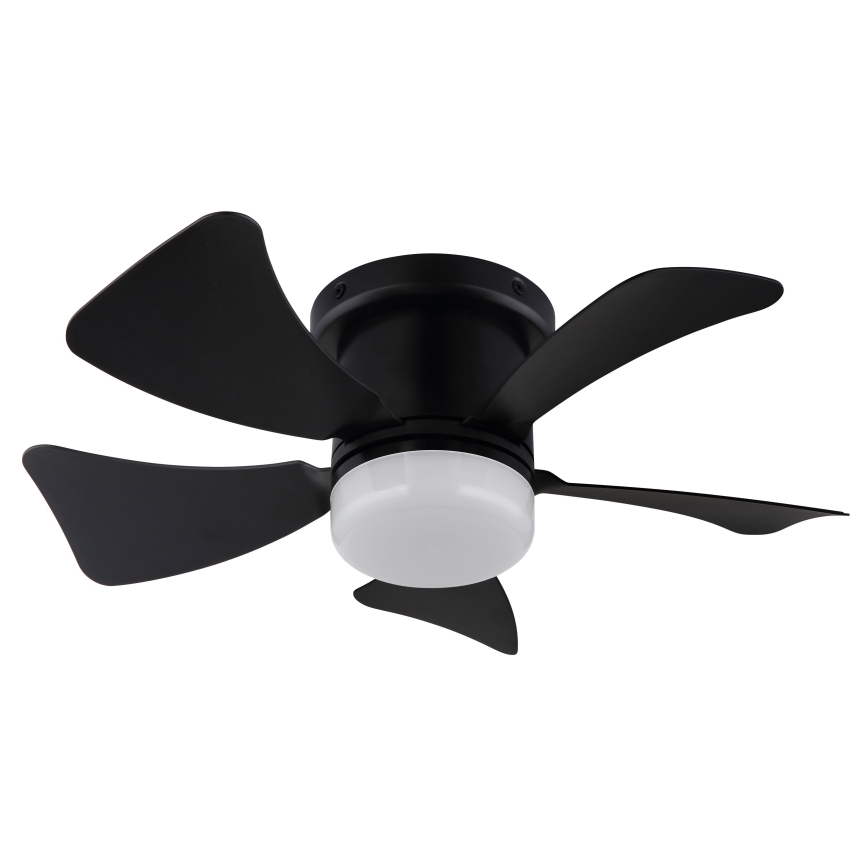 ZEVENTI - Ventilador de teto LED regulável MUNDAKA LED/10W/230V 3000-6500K preto + comando à distância