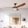 ZEVENTI - Ventilador de teto LED GINOSA LED/18W/230V 3000-6000K Wi-Fi Tuya preto/carvalho + comando à distância