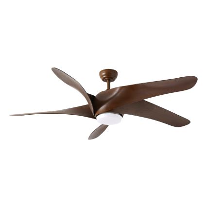 ZEVENTI - Ventilador de teto LED LUCCA LED/18W/230V 3000-6000K Wi-Fi Tuya marrom + controlo remoto