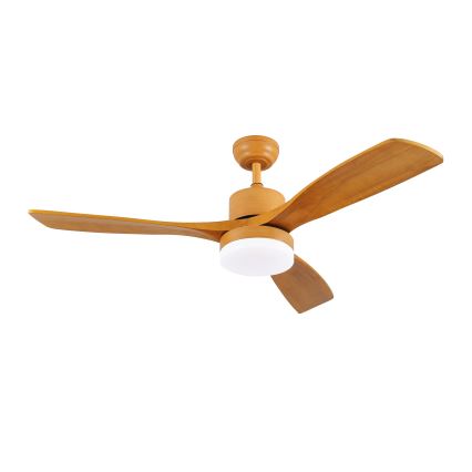 ZEVENTI - Ventilador de teto LED MARE LED/24W/230V 3000-6000K Wi-Fi Tuya carvalho + controlo remoto