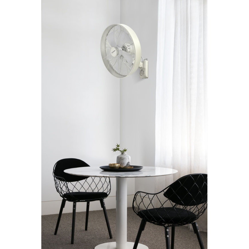 ZEVENTI - Ventoinha de parede FREEZE 50W/230V diâmetro 40 cm branco + comando